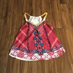 2/$18, 3/$27 Rewind red tribal tank top NWT